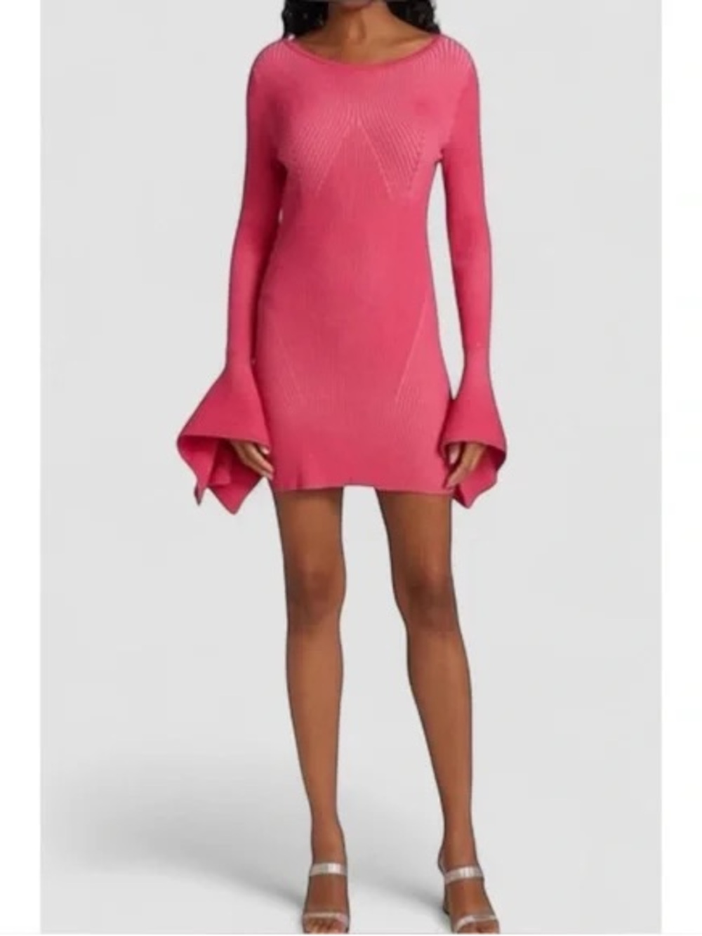 Acler - Sanders Long-Sleeve Knit Mini Dress with Flared Cuffs